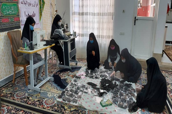 مشارکت 100 بانوی قرآنی لرستان در پویش &laquo;تولید ماسک&raquo;