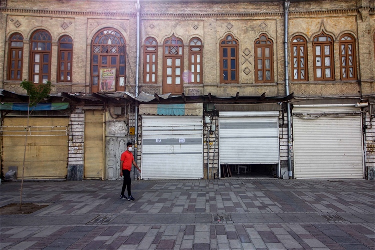 عکس | تعطیلی بازار همدان در موج چهارم کرونا