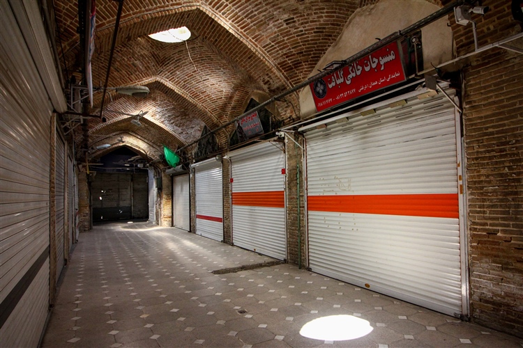 عکس | تعطیلی بازار همدان در موج چهارم کرونا