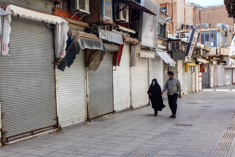 عکس | تعطیلی بازار همدان در موج چهارم کرونا