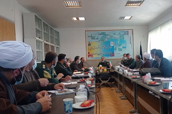 جلسه تشییع پیکر 6 شهید گمنام در مازندران 