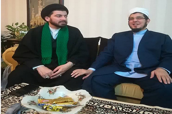 دیدار مدیر مؤسسه کریمه(س) با حافظ روشندل اهل‌سنت