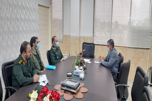 دیدار سردار موحد فرمانده سپاه قم با علیرضا رحیمی، مدیرکل آموزش و پرورش قم