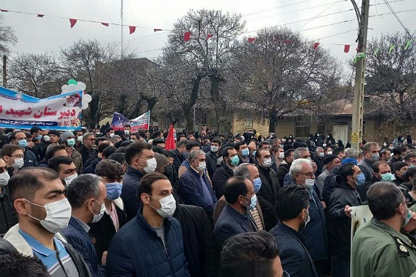 راهپیمایی ۲۲ بهمن در اسدآباد برگزار شد