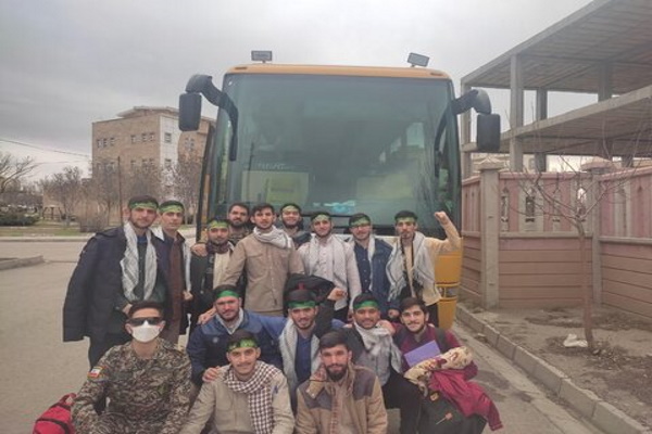 تصاویر اعزام طلاب مدارس علمیه اردبیل به مناطق عملیاتی جنوب