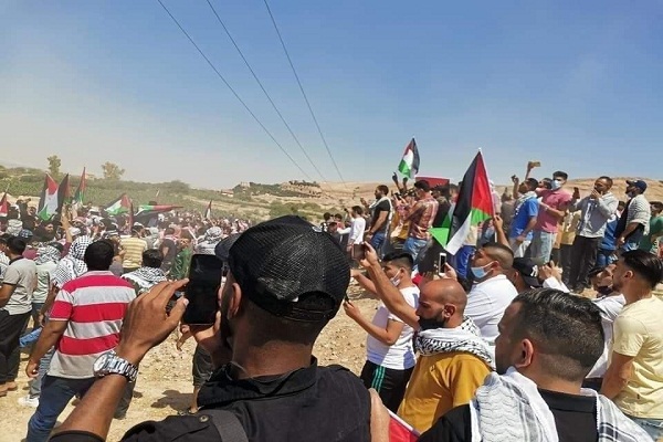 حرکت اردنی‌ها به سمت مرزهای فلسطین اشغالی برای یاری قدس + عکس