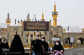 عکس | حال و هوای خیابان‌های اطراف حرم رضوی در روز عاشورا