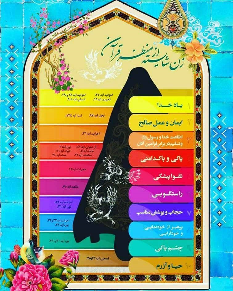 اینفوگرافی | زن شایسته از دیدگاه قرآن