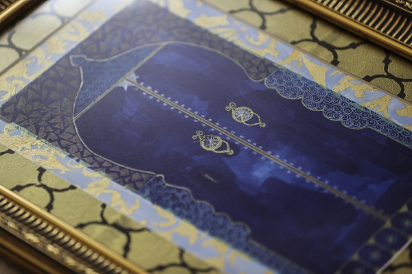نقاشی آثار تاریخی اسلامی روی چرم توسط موذن هنرمند ترکیه‌ای/آماده