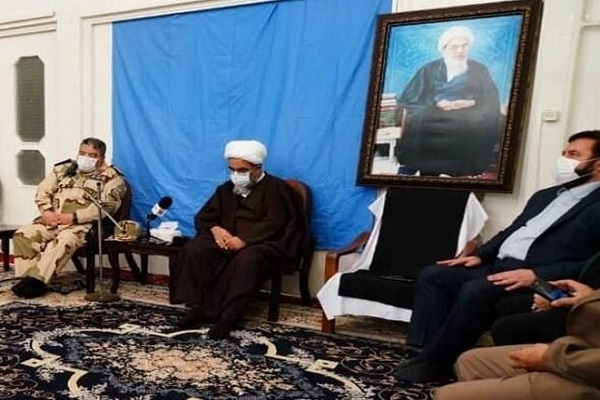 آیت&zwnj;الله فاضل لنکرانی رییس مرکز فقهی ائمه اطهار(ع) سردار جلالی رییس سازمان پدافند غیر عامل
