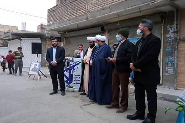 مراسم آبروی محله به یاد شهید حیدری در نصیرشهر رباط کریم برگزار شد + عکس