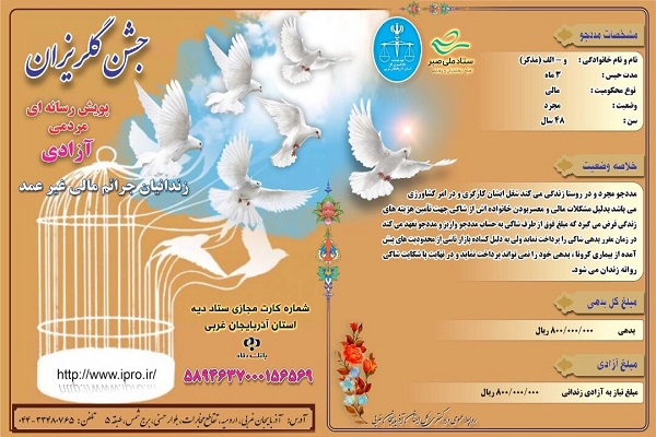  پویش رسانه&zwnj;ای آزادی زندانیان جرایم مالی غیرعمد در آذربایجان غربی