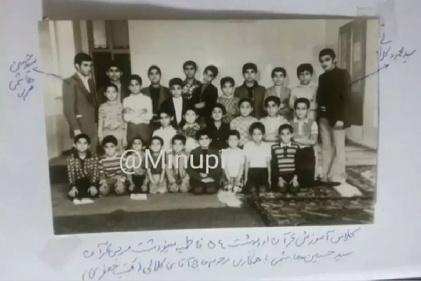 سید حسین هاشمی خادم قرآنی مینودشت سال 1354 مربی در مینودشت در 