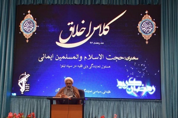 حجت الاسلام ایمانی مسئول نمایندگی ولی فقیه در سپاه نینوا گلستان