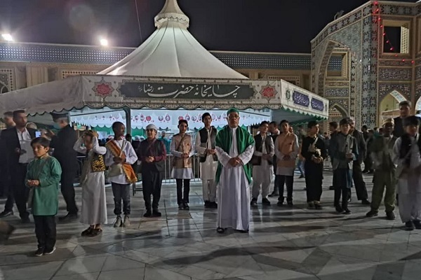 مراسم سنتی کشور‌های عربی با عنوان«یوم الناصفه» در حرم مطهر رضوی برگزار شد