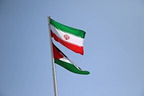 عکس | آیین اهتزار پرچم ایران و فلسطین در کرمان