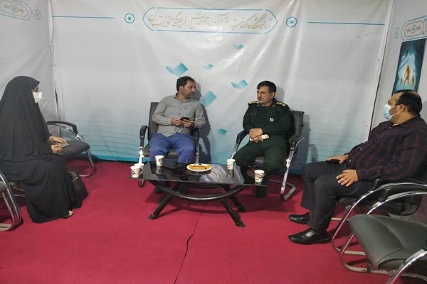 سرهنگ محسن خدری نمایشگاه کتاب خوزستان