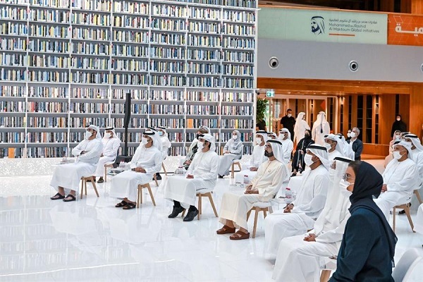 مسئولان فرهنگی امارات در مراسم افتتاحیه کتابخانه محمد بن راشد 