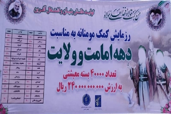 توزیع ۴۰ هزار بسته کمک معیشتی در کرمان