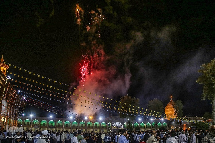 جشن عید غدیر، نورافشانی، حرم شاهچراغ(ع)