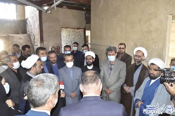 بررسی پروژه‌ در حال ساخت دارالقرآن خوسف با حضور استاندار خراسان‌جنوبی