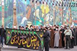 دسته عزاداری طلاب و روحانيون شیراز در سومين روز شهادت امام حسین(ع)
