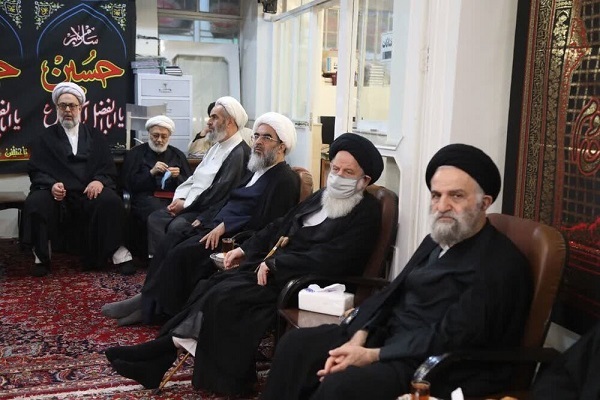 مراسم عزاداری امام حسین (ع) در حسینیه دفتر آیت‌الله فاضل لنکرانی