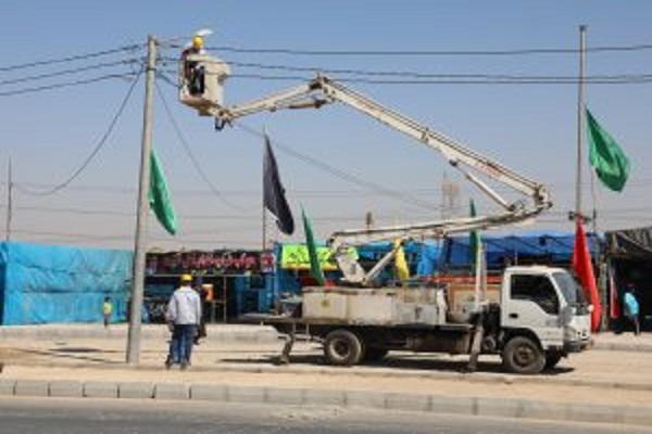 برق رسانی به موکب های اربعین