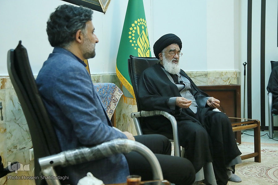 آیت الله سعیدی تولیت حرم بانوی کرامت و دهقانی فیروزآبادی رئیس جهاددانشگاهی کشور