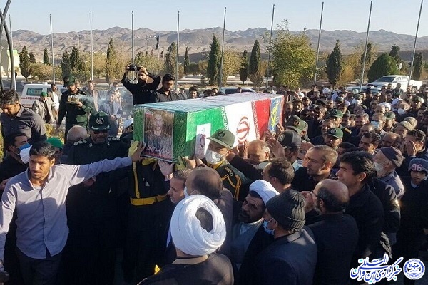 تشییع پیکر شهید سپاه در شهرستان زیرکوه