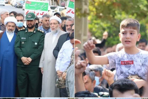 تظاهرات مردمی گنبد کاووس علیه اقدامات آشوب گرانه