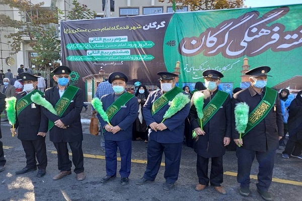 گلباران قدمگاه امام حسن عسگری و آغاز هفته فرهنگی در گرگان