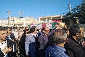 آیین «بدرقه تا بهشت» در محله امام رضا(ع)‌ بوشهر برگزار شد + عکس