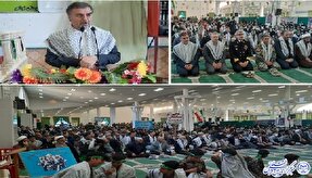 گردهمایی دانش‌آموزان بسیجی در نوشهر برگزار شد