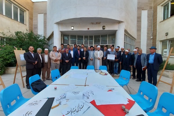 کتابت قرآن در آق قلا با حضور امام جمعه آق قلا