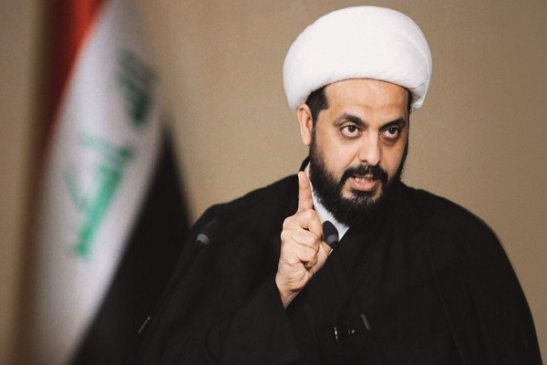 شیخ قیس خزعلی دبیر کل جنبش عصائب اهل الحق عراق