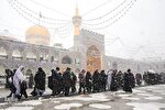 بارش اولین برف زمستانی در مشهد ـ حرم رضوی