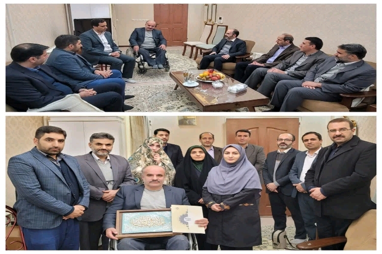 دیدار جهادگران جهاد دانشگاهی همدان با جانباز