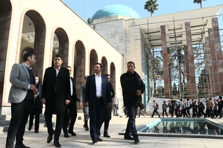 بازدید از مرمت آرامگاه سعدی، شیراز