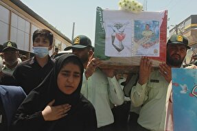 عکس | تشییع و تدفین پیکر شهید شهرکی و همسرش در زابل