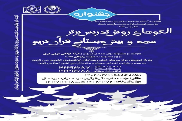 جشنواره الگوهای روش تدریس برتر مهد و پیش دبستانی قرآن کریم