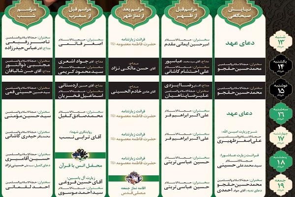 مراسم معارفی حرم بانوی کرامت