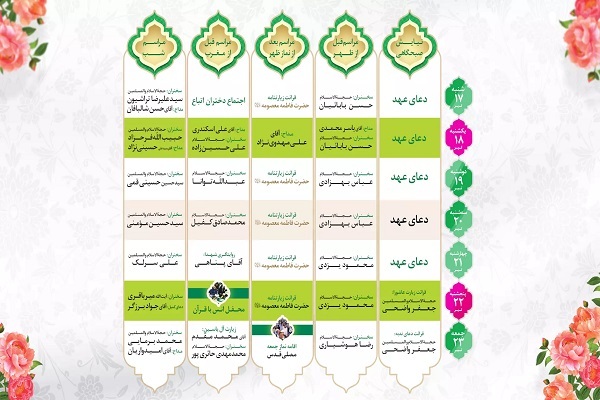 مراسم هفتگی حرم مطهر بانوی کرامت