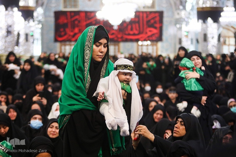 مراسم شیرخوارگان حسینی حرم مطهر رضوی