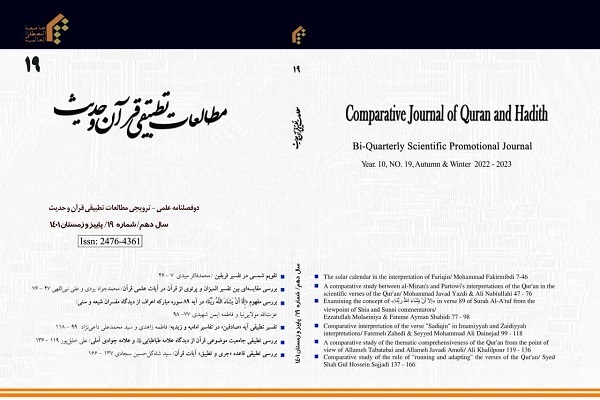 نوزدهمین شماره دوفصلنامه علمی ترویجی «مطالعات قرآن و حدیث» منتشر شد