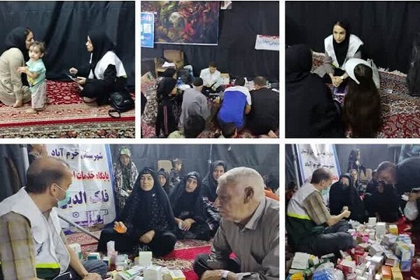 اعزام تیم بسیج جامعه پزشکی به محله محروم «فلک الدین» در خرم‌آباد