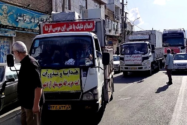 اعزام کامیون نذورات مردمی به نجف