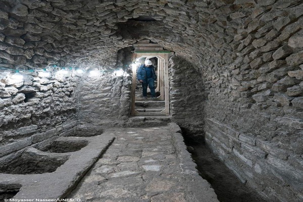 کشف 4 نمازخانه تاریخی در زیر مسجد جامع نوری موصل