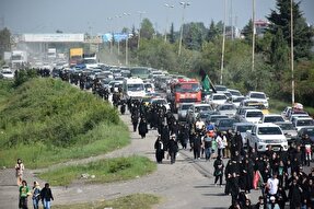 عکس | راهپیمایی ۱۲ کیلومتری اربعین حسینی در شهر مرزی آستارا