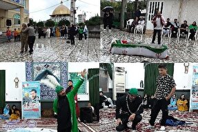 اجرای چهار نمایش منتخب بخش ملی تئاتر خیابانی اشکواره حسینی در ایزدشهر